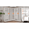 Modulado Closet Completo Espelhado 9 Portas 6 Gavetas - Linea-branco - Móveis Novo Horizonte - 3