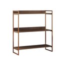 Ver imagem 2 de Aparador Industrial 3 Prateleiras Córdoba 95cm Cobre e Carvalho - Cor: Marrom