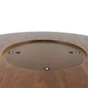 Ver imagem 4 de Mesa Jantar Garopaba Nacional Móveis Redonda 120 Cm Tampo Madeira Pinhão com Vidro Giratório