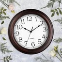 Ver imagem 4 de Relogio de Parede Estilo Madeira 30cm Decorativo Casa Sala Vintage Analogico Redondo Escritorio Retr