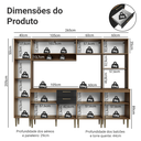 Ver imagem 5 de Armário de Cozinha Completa 265 cm Rustic/Preto Lille Madesa 01