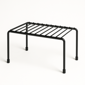 3 Organizadores de Armário Aramados 22cm Metal em Preto