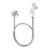 Kit Ducha Pop Br. com Crivo Br. e Reg.Confort 1/4 Volta Abs Cr.C/Flex Inox Cr.1,20M Blukit - 1