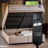 Cama-Baú Duo com Abertura Automática - Seda Sintética Grafite 10906 - 138x188 Casal - 1