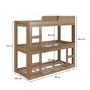 Ver imagem 3 de Cama Treliche Infantil com Escada Lateral Proteção Antiqueda MDP Mel Solteiro