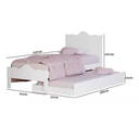 Ver imagem 2 de Cama Solteiro Nina com Auxiliar e 2 Colchões Solteiro D20 Cor Branco