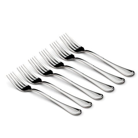 Kit 6 Garfos Aço Inox Talher Mesa Cozinha Buffet Restaurante