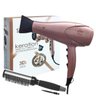 KIT - SECADOR CABELO GAMA KERATION 3D PRO 2200W 127V + ESCOVA PROART RICCI PERFETTI - PRETO\PRATA - 2