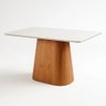 Mesa de Jantar Maya Retangular Tampo Laqueado com Vidro 140x90 Luka Decor - 1