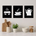 Ver imagem 2 de Placas Mdf Café Preto e Branco Minimalista Cozinha A4