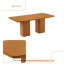 Ver imagem 3 de Mesa de Jantar Eloise 180cm Tampo Mdf Canto Copo Moderna Mobília