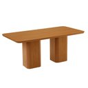 Ver imagem 1 de Mesa de Jantar Eloise 180cm Tampo Mdf Canto Copo Moderna Mobília