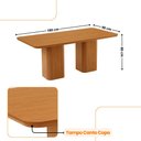 Ver imagem 3 de Mesa de Jantar Eloise 180cm Tampo Mdf Canto Copo Moderna Mobília