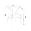 Ver imagem 2 de Kit com 2 Cadeiras para Sala de Jantar Madeira Maciça Wishbone Marrom/Escura