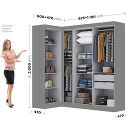 Guarda-roupa Modulação 7 Portas Canto Paris - 3