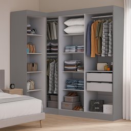 Guarda-roupa Modulação 7 Portas Canto Paris - 11