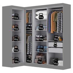 Guarda-roupa Modulação 7 Portas Canto Paris - 5