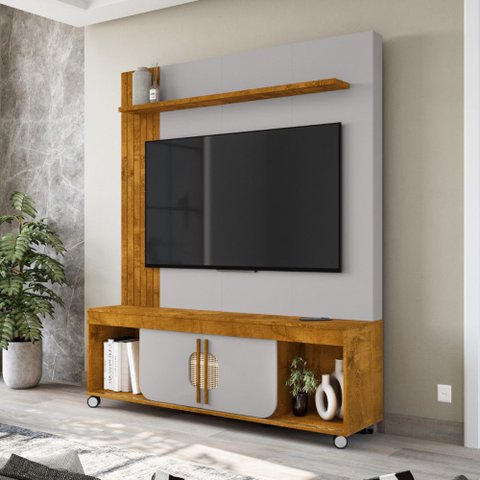 Estante Home Teacher para Tv até 65 Polegadas Maragogi Naturalle Off White Bechara