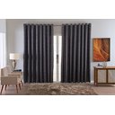 Ver imagem 1 de Cortina Jacquard Luxo em Tecido Semi Blackout Sala 2,00x1,30:grafitte