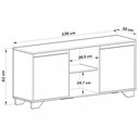 Ver imagem 4 de Rack para TV Até 40 Polegadas Benevello 2 Portas Grafite - Pnr Móveis