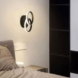 Lustre Luminaria Teto Led Moderno 3 Cores Redondo 25x10x19cm - Preto - 3