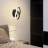 Lustre Luminaria Teto Led Moderno 3 Cores Redondo 25x10x19cm - Preto - 3