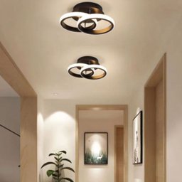 Lustre Luminaria Teto Led Moderno 3 Cores Redondo 25x10x19cm - Preto - 1