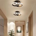 Ver imagem 1 de Lustre Luminaria Teto Led Moderno 3 Cores Redondo 25x10x19cm - Preto