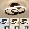 Lustre Luminaria Teto Led Moderno 3 Cores Redondo 25x10x19cm - Preto - 6