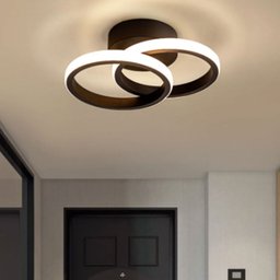 Lustre Luminaria Teto Led Moderno 3 Cores Redondo 25x10x19cm - Preto - 2