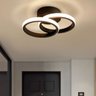 Lustre Luminaria Teto Led Moderno 3 Cores Redondo 25x10x19cm - Preto - 2