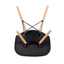 Ver imagem 7 de Conjunto de Mesa de Jantar Eames Eiffel Redonda 100cm Tampo de Madeira Preto com 4 Cadeiras Pretas