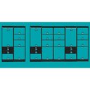 Ver imagem 6 de Guarda-Roupas Closet Modulado Alasca 420cm 7 Peças com 6 Gavetas e Cabideiros Preto Touch Carraro