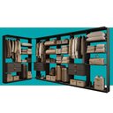 Ver imagem 5 de Guarda-Roupas Closet Modulado Alasca 420cm 7 Peças com 6 Gavetas e Cabideiros Preto Touch Carraro