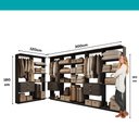 Ver imagem 7 de Guarda-Roupas Closet Modulado Alasca 420cm 7 Peças com 6 Gavetas e Cabideiros Preto Touch Carraro