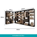 Ver imagem 4 de Guarda-Roupas Closet Modulado Alasca 420cm 7 Peças com 6 Gavetas e Cabideiros Preto Touch Carraro