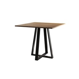 Mesa de Jantar Mônaco 90cm Imbuia Base Preta - Cor: Marrom - 3
