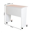 Ver imagem 5 de Mesa Escrivaninha Dobrável Alpes com Rodízio Branco - Panorama Móveis