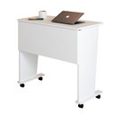 Ver imagem 3 de Mesa Escrivaninha Dobrável Alpes com Rodízio Branco - Panorama Móveis
