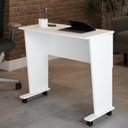 Ver imagem 6 de Mesa Escrivaninha Dobrável Alpes com Rodízio Branco - Panorama Móveis