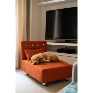 Cama Pet Luco Liz, Descanso e Conforto com Qualidade para Seu Pet, Incluso Almofada Descanso - Terra