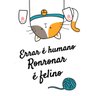 Quadro Decorativo Frase Errar É Humano Ronroar É Felino 20x28 - 2