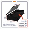 Cama Box Baú Solteirão Alford com Colchão Molas Ensacadas 96x203x73 Preto - 4