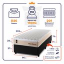Ver imagem 3 de Cama Box Baú Solteirão Alford com Colchão Molas Ensacadas 96x203x73 Preto
