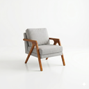 Ver imagem 2 de Poltrona Decorativa Mona Luxo - Linho Cinza Claro