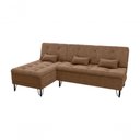 Ver imagem 1 de Sofá Cama com Chaise 3 Lugares 2,00 Mts Nice Matrix Marrom