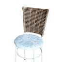 Ver imagem 5 de 6 Cadeiras para Mesa Branca Hawai Avelã Assento Floral:floral Gelo