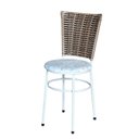 Ver imagem 2 de 6 Cadeiras para Mesa Branca Hawai Avelã Assento Floral:floral Gelo