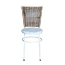 Ver imagem 3 de 6 Cadeiras para Mesa Branca Hawai Avelã Assento Floral:floral Gelo