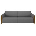 Ver imagem 2 de Conjunto Sofá 3 Lugares 223cm e Poltrona 98cm Amaranto M22 Linho Cinza Escuro - Mpozenato